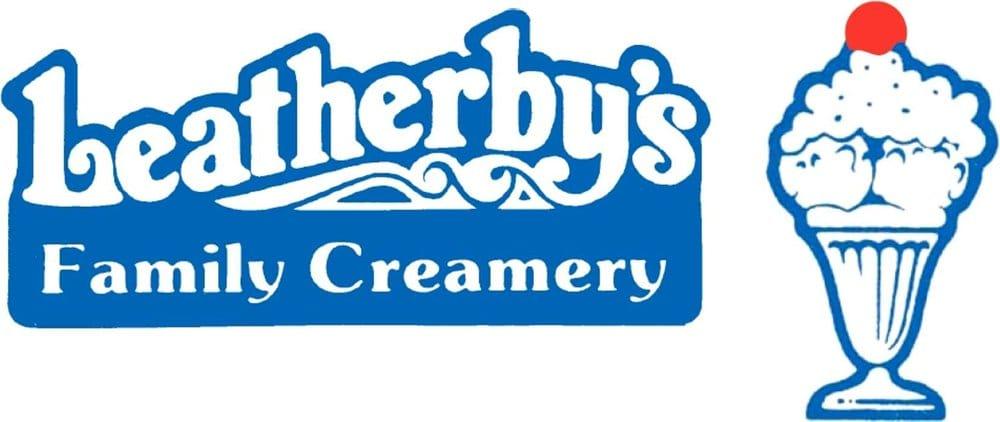 Leatherby's Logo - Grandma's sundae w/ toasted almond & vanilla ice cream - topped w ...