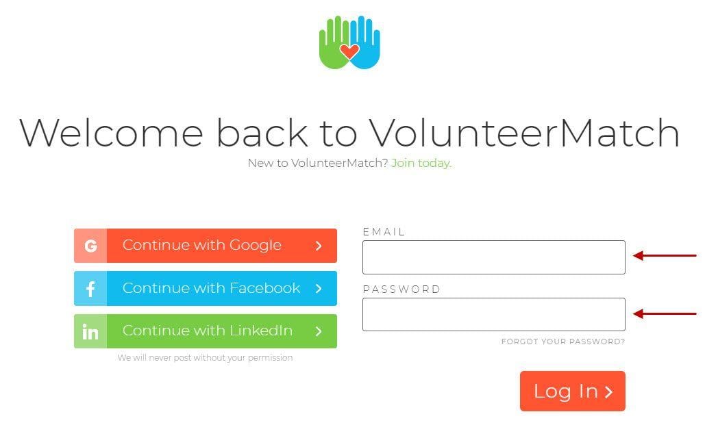 Volunteermatch Logo - Logging in to your organization's account – How Do You Use ...