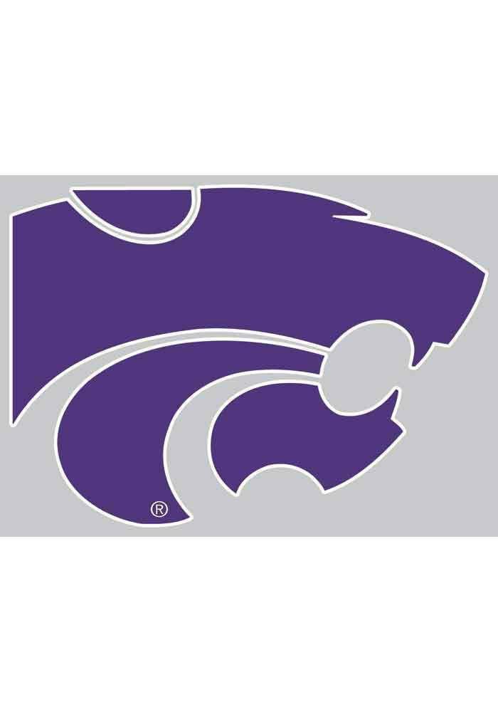 K-State Logo - K-State Wildcats 4x5 Logo Auto Decal - Purple