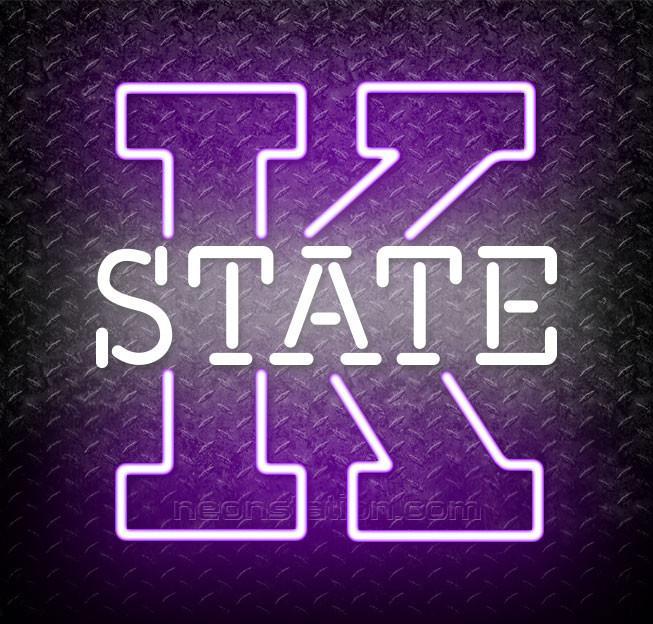 K-State Logo - NCAA Kansas State Wildcats Logo Neon Sign