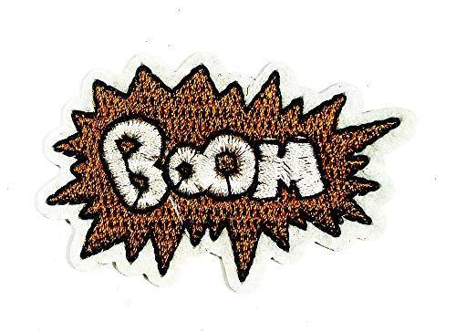 Exclaimed Logo - Boom! Animation Sound Blast Funny Words Of The Drama Nice Exclaimed Boom! Logo Patch Jacket T Shirt Sew Iron On Patch Badge Embroidery