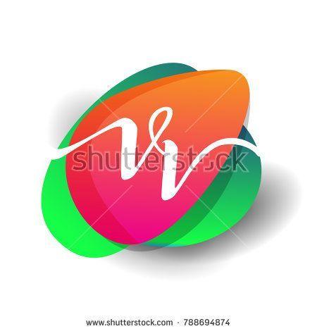 VV Logo - Letter VV logo with colorful splash background, letter combination ...
