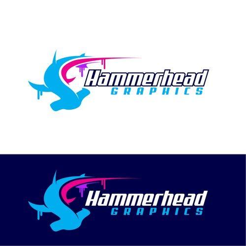 Hammerhead Logo - Create a logo with a shark in it for hammerhead graphics. Logo