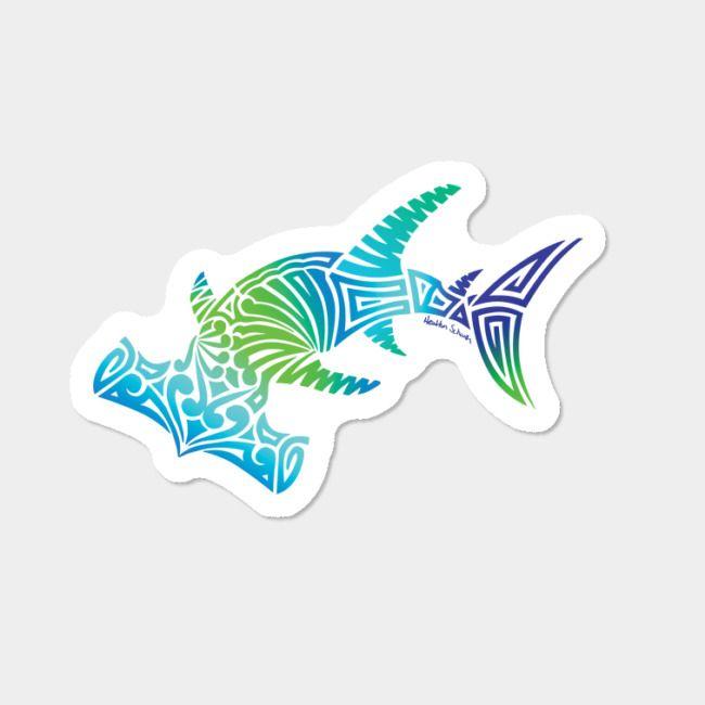 Hammerhead Logo - Cool Colors Hammerhead Shark Sticker By ArtsytooCreations Design By Humans