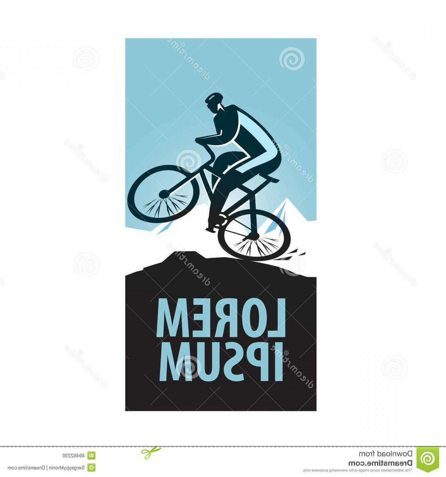 Cyclist Logo - Stock Illustration Mountain Bike Vector Logo Design Template Sports ...
