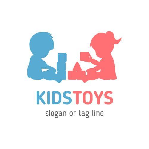 Toys Logo - Kids Toys Play Logo Template