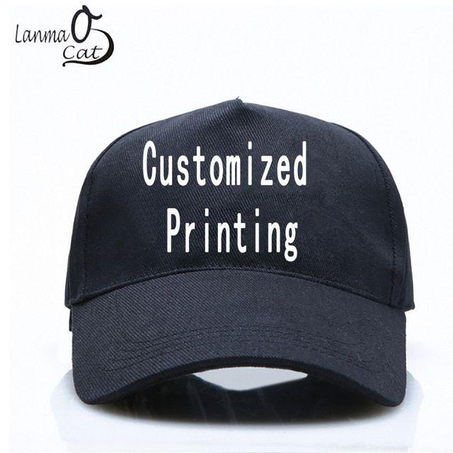 Snapback Logo - US $9.99 |Lanmaocat High Quality DIY Your Own Cap Custom Logo Caps Women  Men Snapback Blank Customized Hats Dad Printed Cap Free Shipping-in  Baseball ...