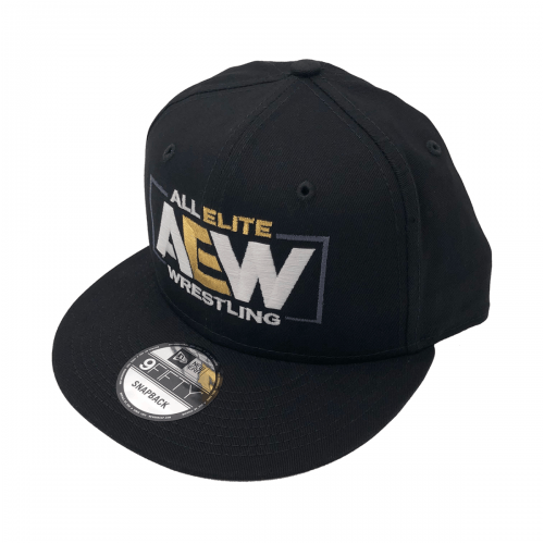 Snapback Logo - AEW Logo New Era 9Fifty Flatbill Snapback