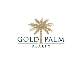 Palm Logo - Gold Palm Realty logo design contest