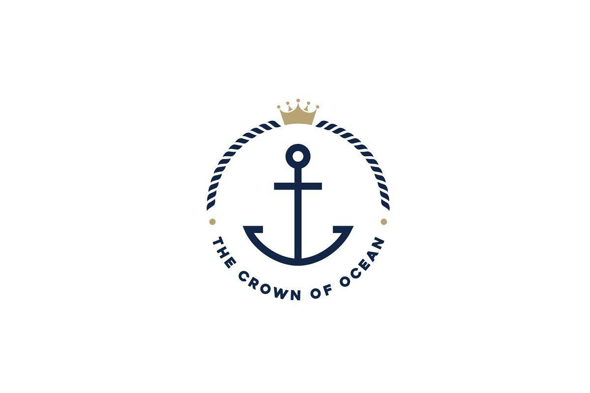 Rope Logo - Anchor, Rope & Crown Nautical Logo