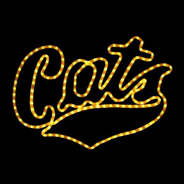 Rope Logo - Montana State University Cats Logo Rope Light Silhouette Window Motif