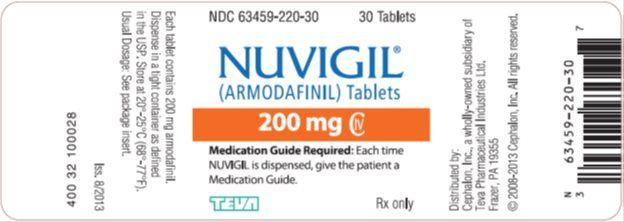 Nuvigil Logo - NDC 63459-220 Nuvigil Armodafinil