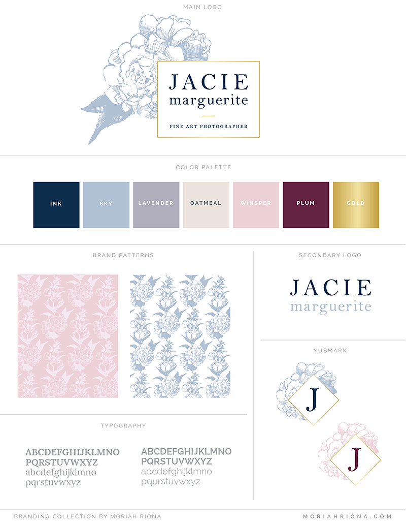 Jacie Logo - Best Logo Designer. Moriah Riona Branding