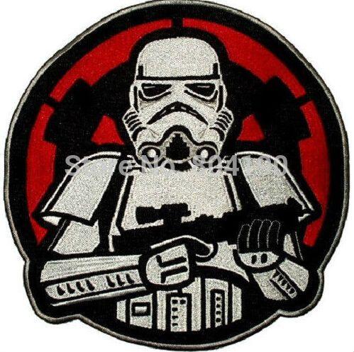 Stormtrooper Logo - STAR WARS Stormtrooper with Empire Logo Back Darth Vader Embroidered Uniform Movie Iron On Patch Custome TRANSFER APPLIQUE