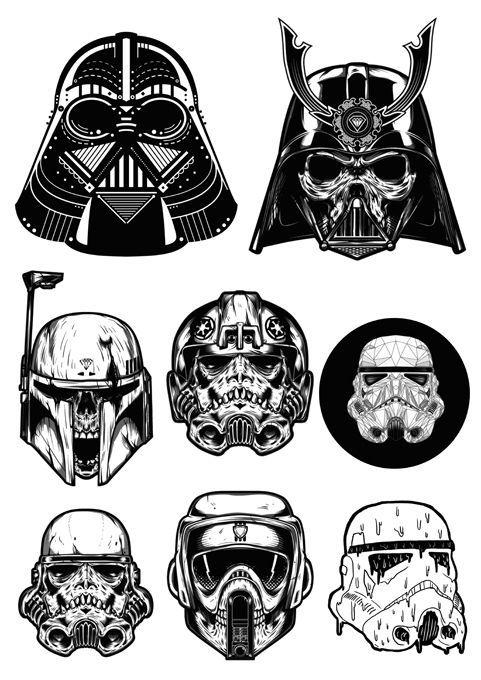 Stormtrooper Logo - 9 PCS Star Wars Darth Vader Imperial Stormtrooper Logo Vinyl ...
