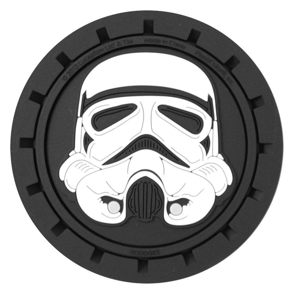 Stormtrooper Logo - Plasticolor® 000665R01 - Round Auto Cup Holder Coasters with Star Wars  Stormtrooper Logo