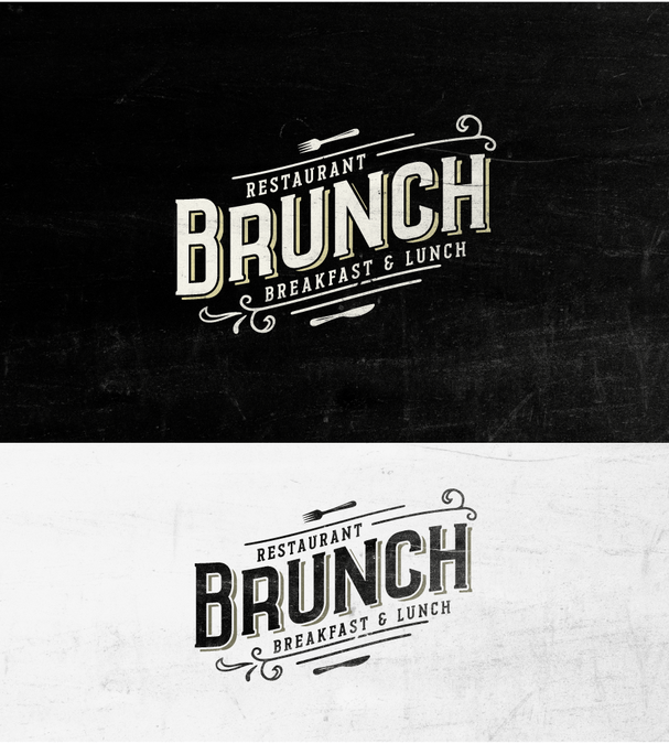 Brunch Logo - Vintage style logo for a brunch restaurant by GT Designs. New