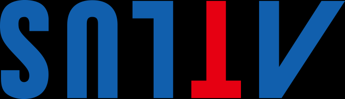 Atlus Logo - Turning the Atlus logo upside down(except the red T), new game