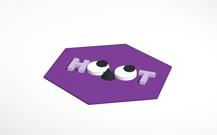 Hoot Logo - 3D design Hoot Logo | Tinkercad