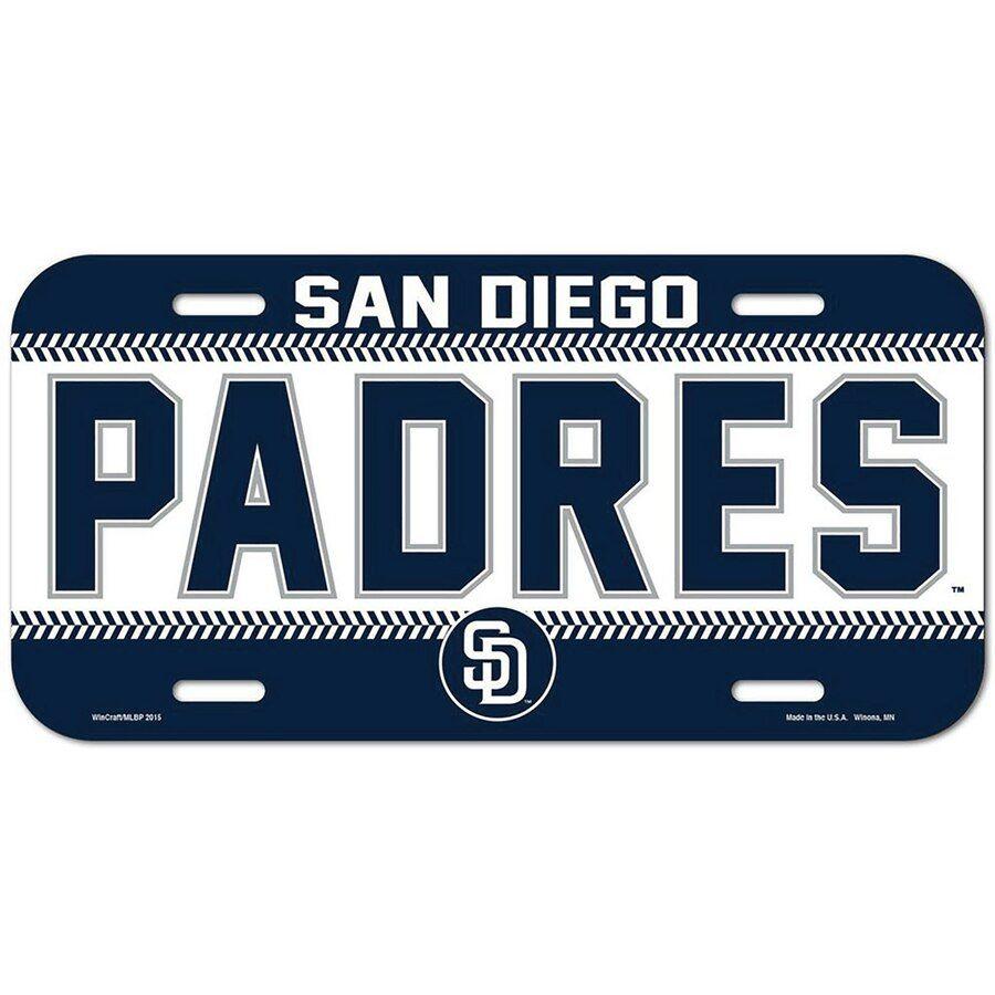 Paders Logo - San Diego Padres WinCraft Printed Logo Plastic License Plate
