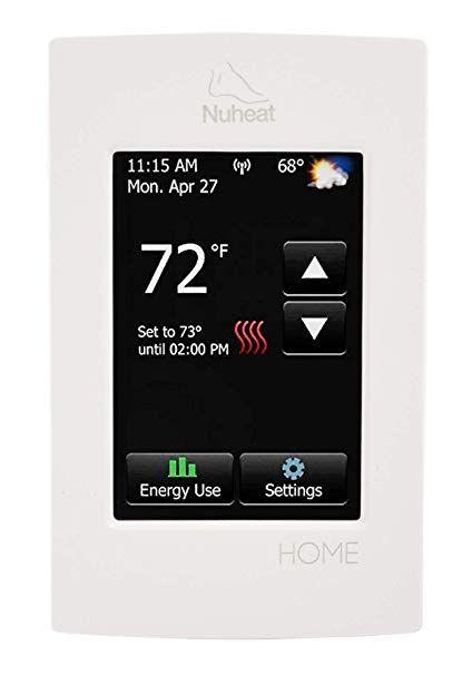 Nuheat Logo - Nuheat Home Programmable Dual-Voltage Thermostat with Touchscreen, Floor  Heating Abilities