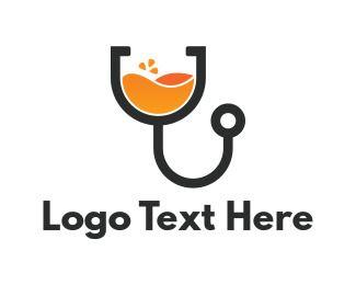Stethoscope Logo - Orange Stethoscope Logo