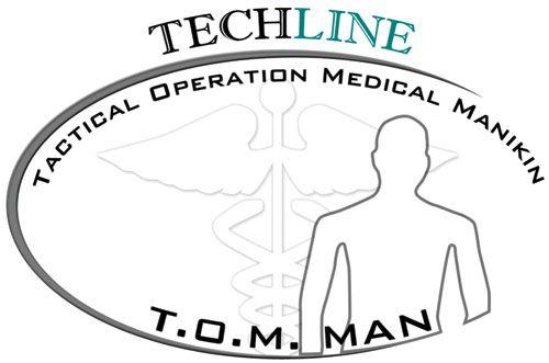 Manikin Logo - Techline Trauma - T.O.M. Manikin