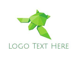 Origami Logo - Origami Green Turtle Logo