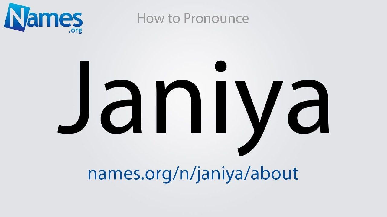 Janiya Logo - How to Pronounce Janiya