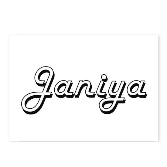 Janiya Logo - Janiya Classic Retro Name Postcards (Package of 8)