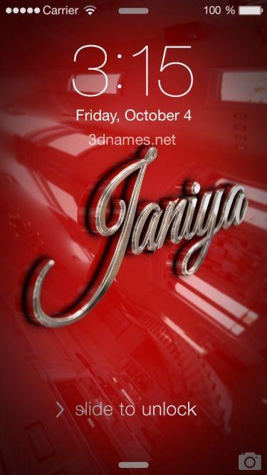 Janiya Logo - Preview of 'Car Paint' for name: janiya