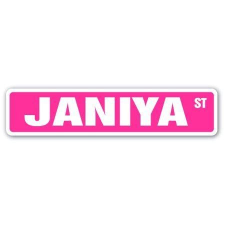 Janiya Logo - JANIYA Street Sign Childrens Name Room Sign | Indoor/Outdoor | 24