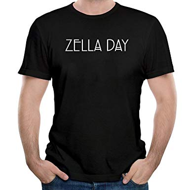 Zella Logo - Amazon.com: ILONSE Men's Zella Day Logo T Shirts Black: Clothing