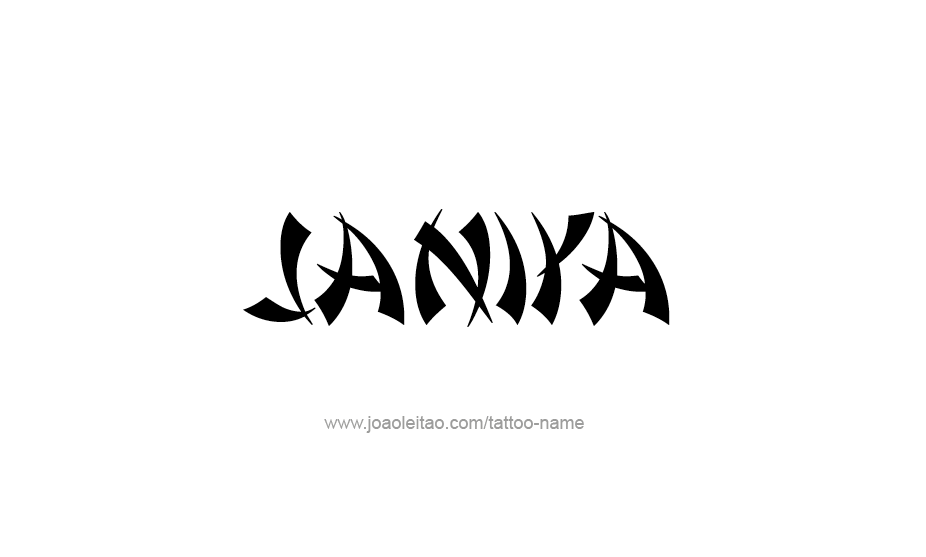 Janiya Logo - Janiya Name Tattoo Designs