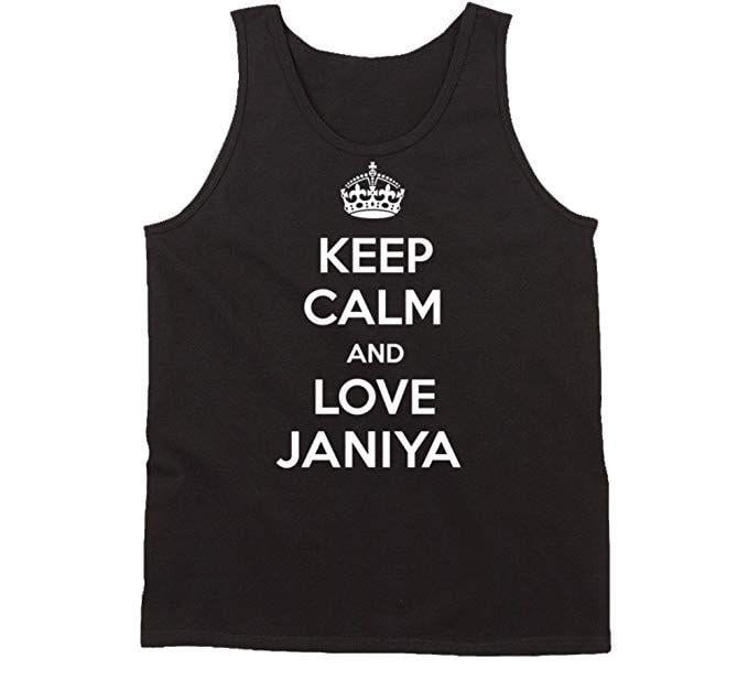 Janiya Logo - Amazon.com: yeoldeshirtshop Keep Calm and Love Janiya Name Tanktop ...