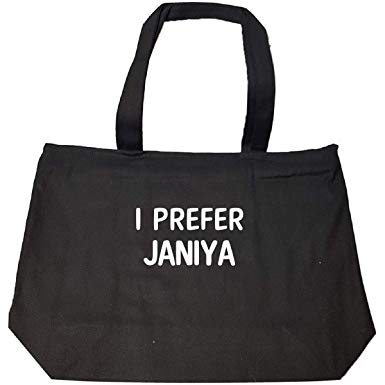 Janiya Logo - Amazon.com: I Prefer Janiya Name Cool Gift - Tote Bag With Zip: Clothing