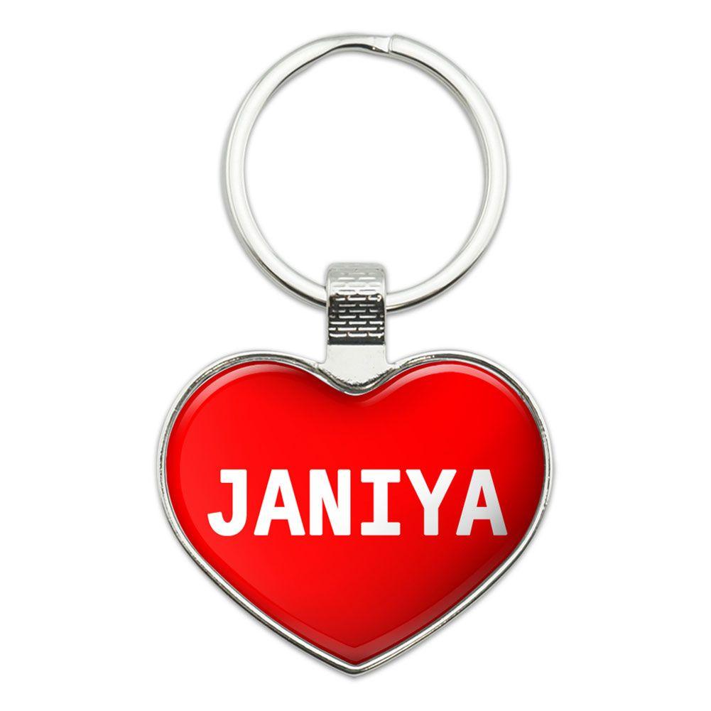 Janiya Logo - Janiya I Love Name Heart Metal Key Chain