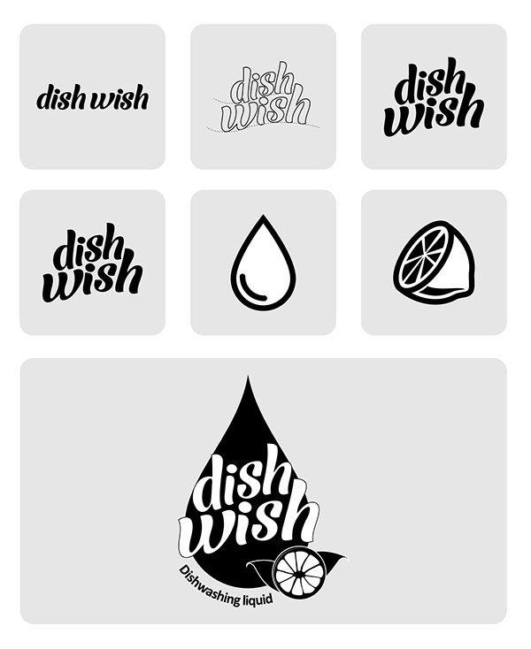 Dishwasher Logo - Dish Wish Liquid Dishwasher on Behance