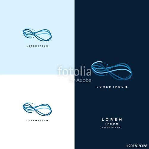 Flow Logo - Technology logo. Wave flow logo symbol. Motion stream water aqua ...