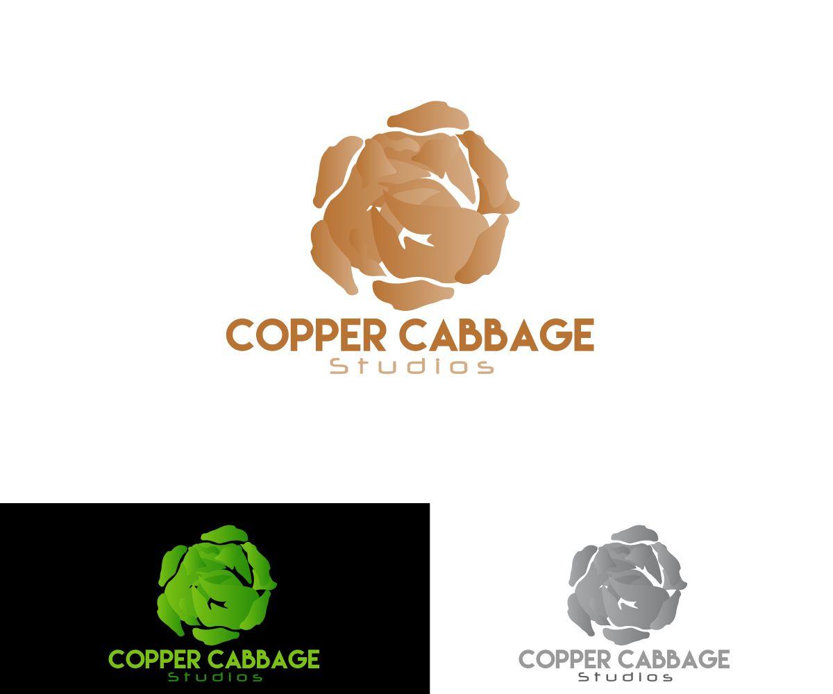 Cabbage Logo - Bold, Playful, It Company Logo Design for 'Copper Cabbage Studios