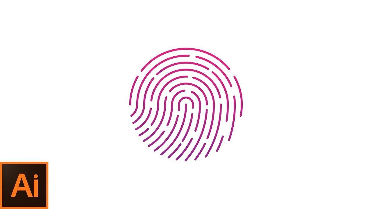 Fingerprint Logo - Fingerprint logo design. Learn how to design a fingerprint icon in adobe illustrator