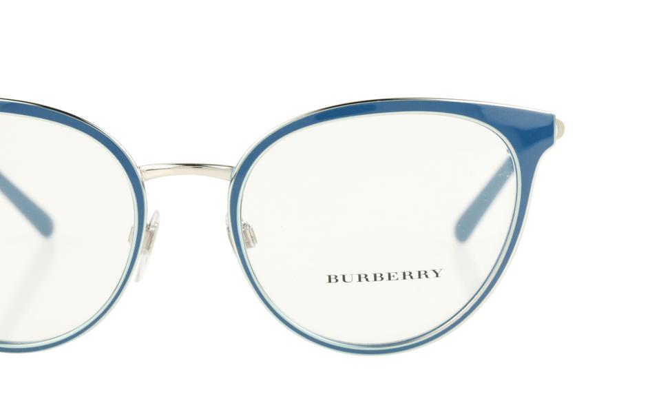 Eyeglasses Logo - Burberry Blue Logo Printed Cat Eye Metal Frame Eyeglasses 68% Off Retail