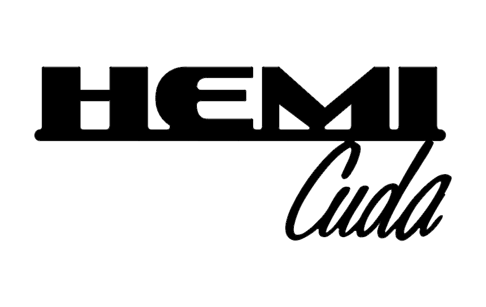 Cuda Logo - Hemi Cuda Words dxf File Free Download - 3axis.co