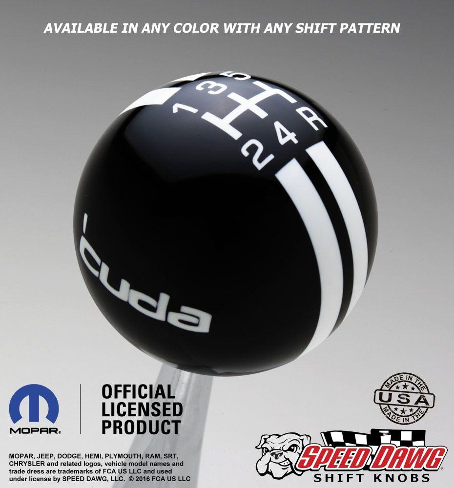 Cuda Logo - Plymouth Cuda Logo Rally Stripe Shift Knob