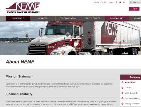 Nemf Logo - Trucking company jackknifes into bankruptcy - The Hour