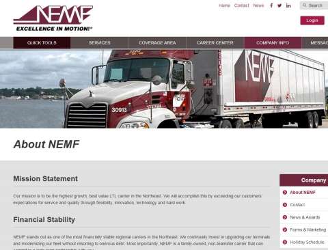 Nemf Logo - Trucking company jackknifes into bankruptcy