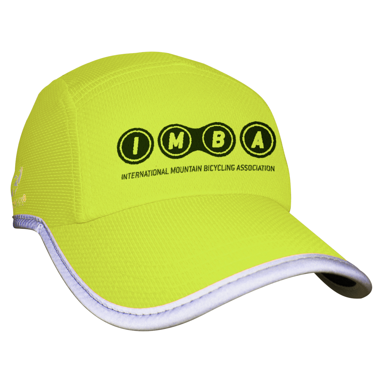 IMBA Logo - IMBA Race Hat. High Visibility Yellow Reflective