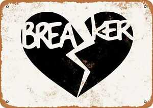 Heartbreaker Logo - Details about Broken Heartbreaker Look 10x14 Metal Sign