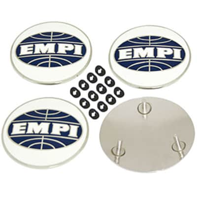 Empi Logo - EMPI Logo Crests for Custom & Nipple Hubcaps, 4 pieces with hardware