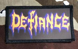 Defiance Logo - Details about Defiance Logo Printed Patch D070P Napalm Death Vio-Lence  Amebix